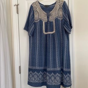 3X Plus size Love Delirious Lace blue
